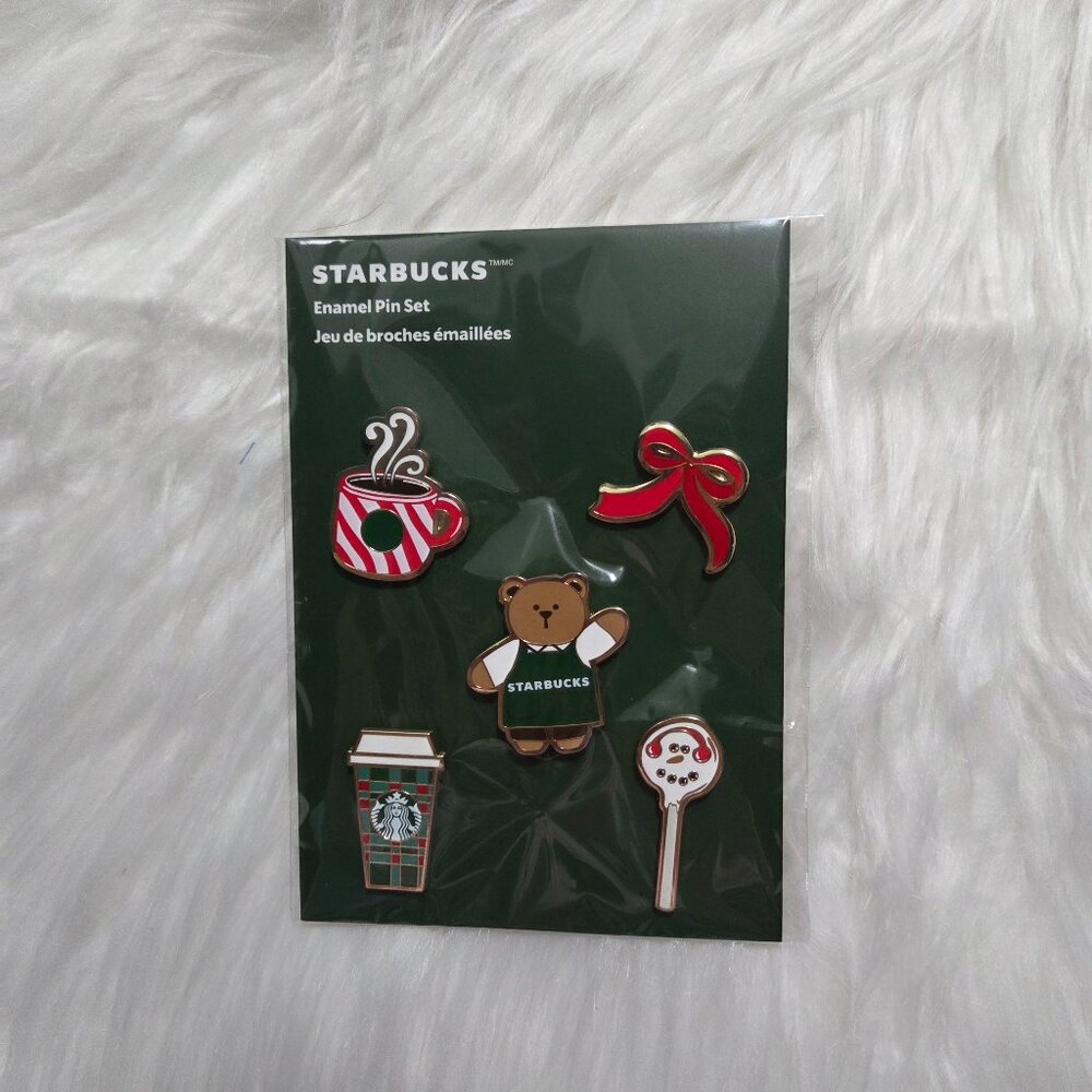Starbucks 2025 Holiday Enamel Pin Set